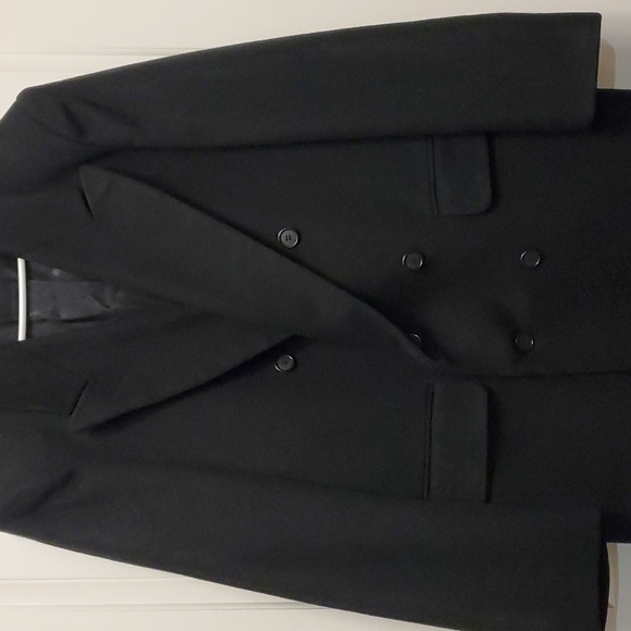 Mens Wool Coat,Black by BOSTON'S TRADERS - Picture 2 of 14